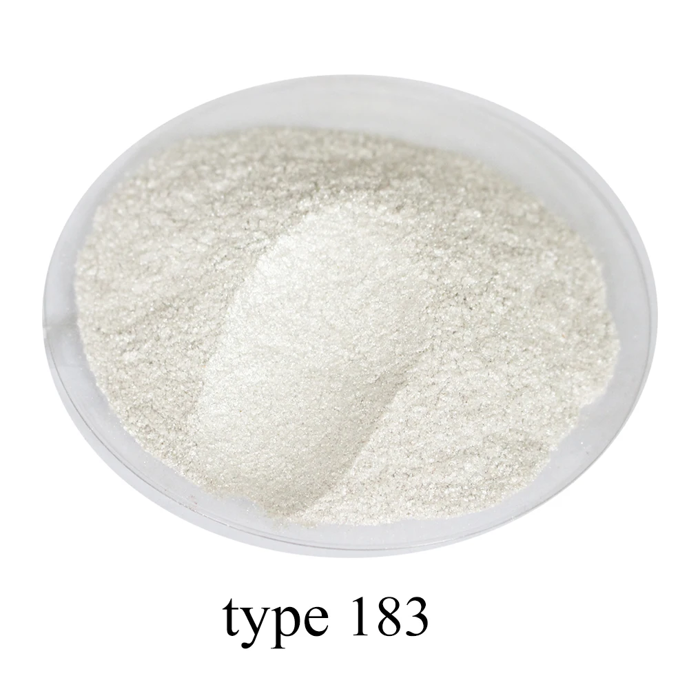 50g Sparkling Pearl White Type 183,Mica Powder Acrylic Paint Dye Colorant in Craft Art Soap Car Pai