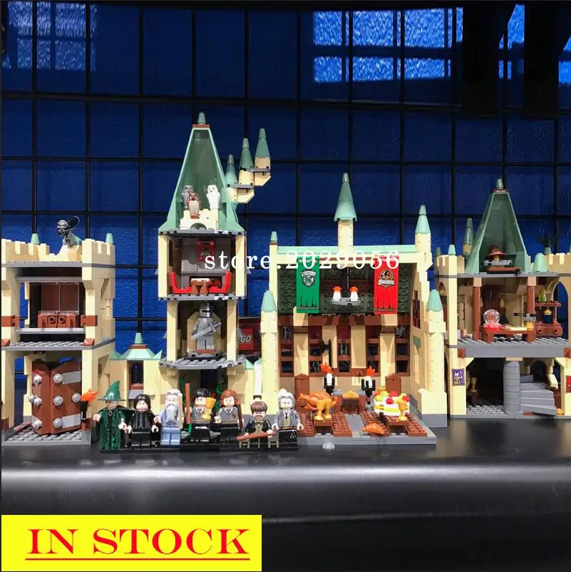 

In Stocks 16030 Potter Magic World Movies Series H gwarts Castle 1290Pcs Model Building Blocks Bricks Compatible 4842 Toys