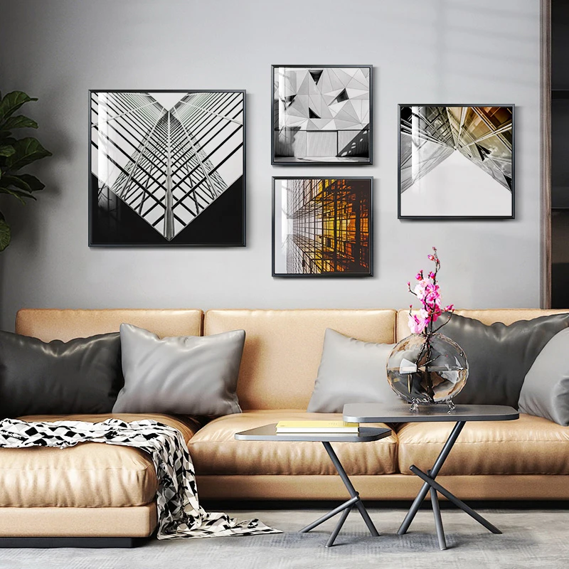 Black And White City Print Poster Modern Style Canvas Oil Painting Art Decorative Living Room Picture Home Decor | Дом и сад