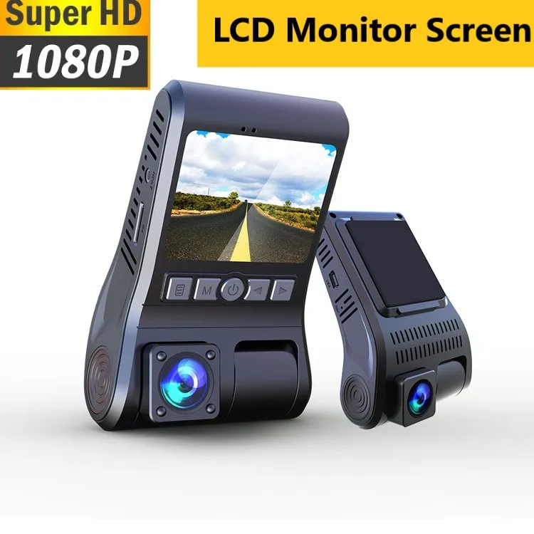 

2020 Car DVR 2 Cameras Lens Dash Camera Video Recorder Full HD 1080P Night Vision G-sensor LCD Monitor Screen Registrar Dashcam