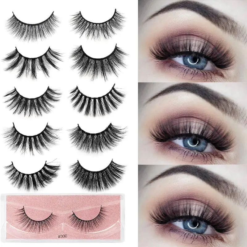 

3D Mink Realistic Handmade False Eyelashes Natural Densely Soft Comfortable Cotton Thread Stem Eyelash Makeup Extension Tools