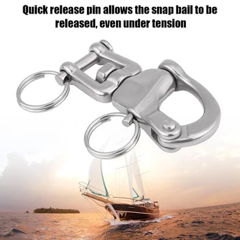 

Hook Outdoor 2-3/4Inch Swivel Shackle Snap Replacement Stainless Steel Marine Yacht Accessories