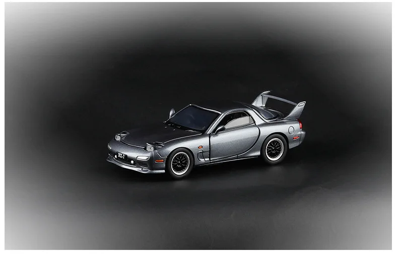 JK1/32 FD RX7 спортивная модель автомобиля из сплава, открывающая дверь, звук и светильник, металлическая модель автомобиля