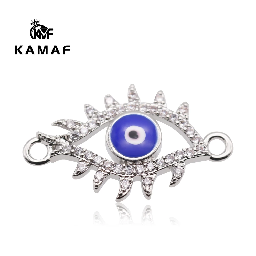 

5pcs/pack Electroplating Drip Eyes Micro-inlaid Zircon Connector Accessories for DIY Bracelet Necklace Jewelry