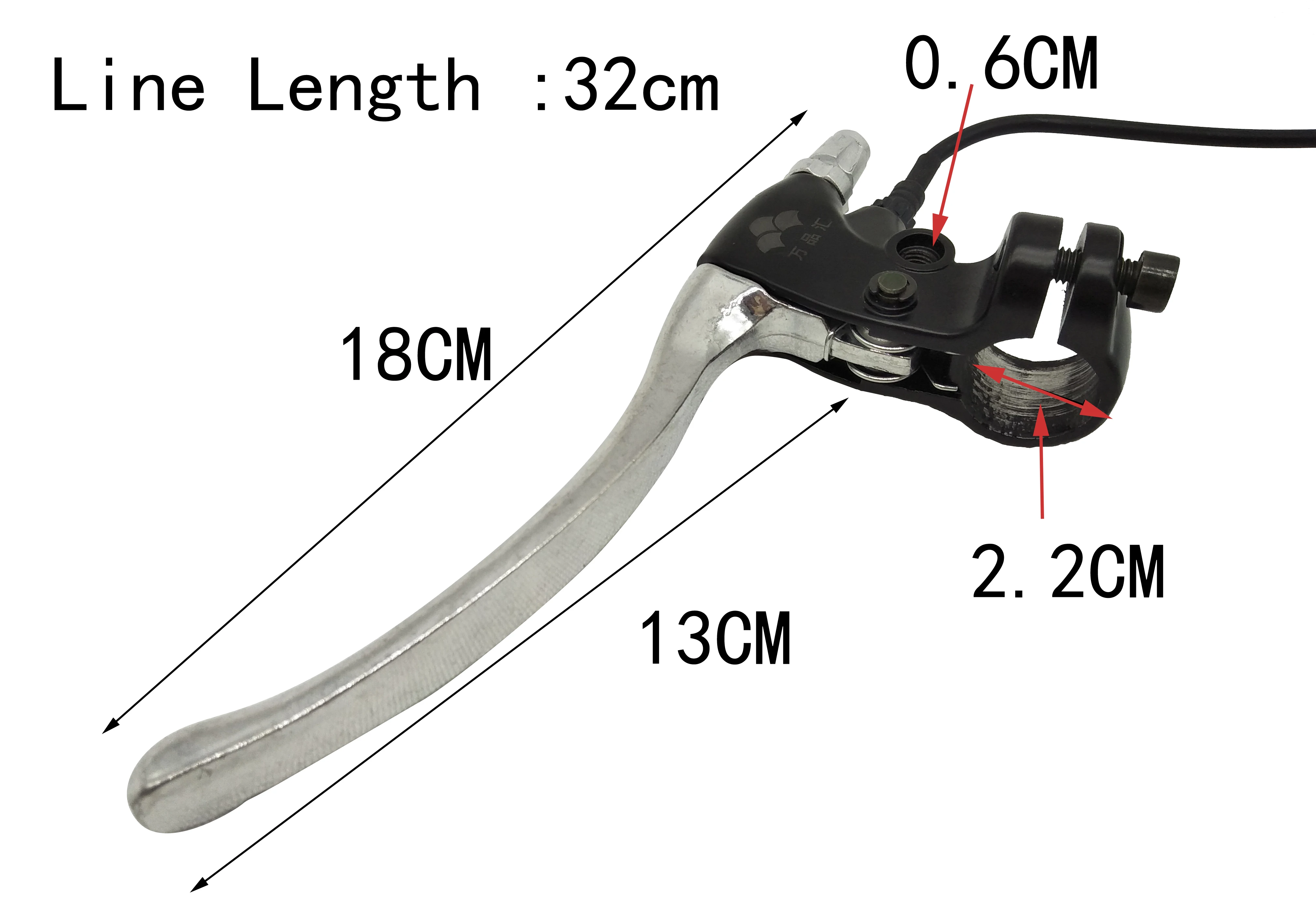 Z006 1 Coppia Leva Del Freno Della Bicicletta Elettrica Motorino Veicolo Maniglia A Leva Del Freno Maniglia Del Freno Con La Linea Della Lega Di 7/8''
