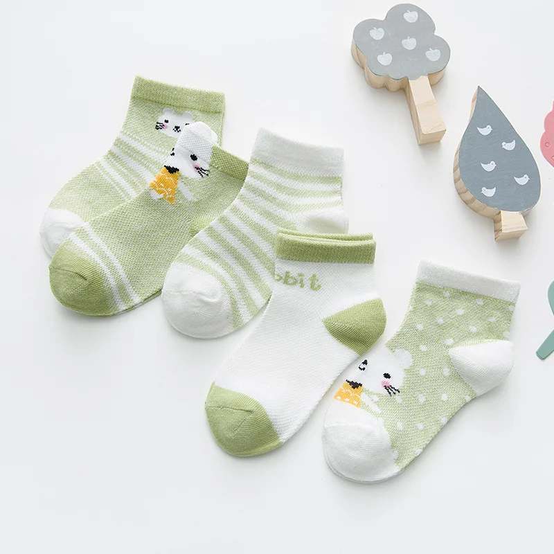 5 пар/лот, От 2 до 12 лет Детские носки для девочек, хлопковые сетчатые милые носки для новорожденных мальчиков, одежда для малышей, аксессуары - Цвет: 01
