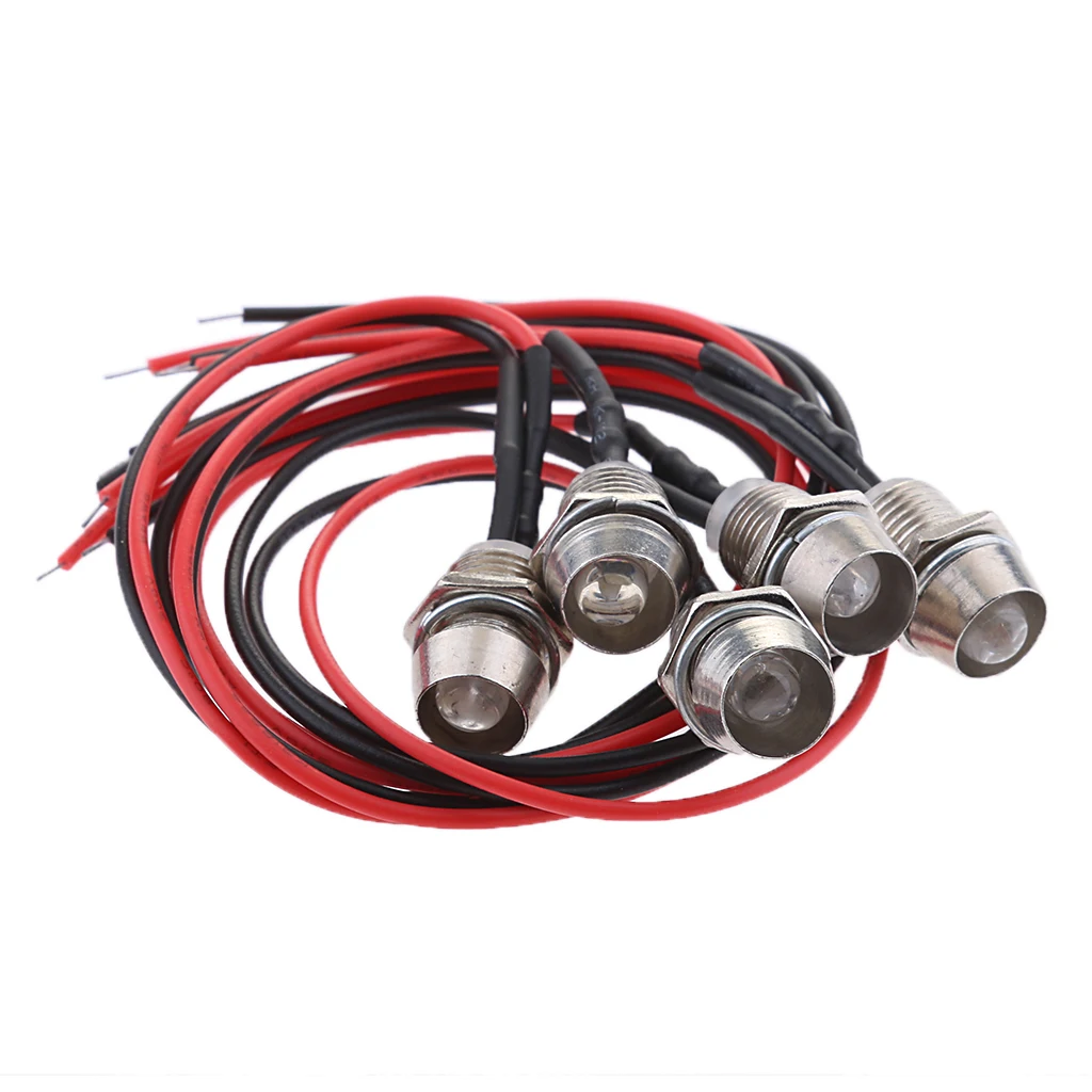 5pcs 12V LED Indicator Panel Light for Speedometer Odometer Tachometer Blue