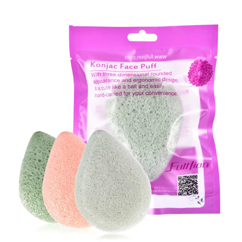 Губка в форме капли воды Konjac косметическая губка для очистки лица Натуральный
