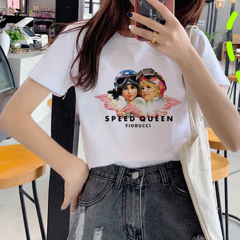 

Women SummerCupid Angel Print T shirt Cartoon Clothes Harajuku Tshirt Female Aesthetic Kawaii Fashion Top Tshirt Cute Tee Shirt