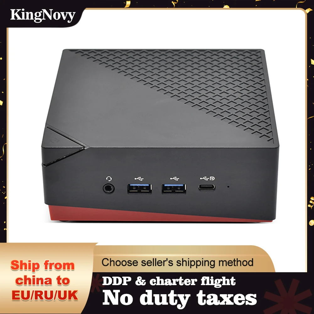 Kingnovy Barebones Mini PC Gamer AMD Ryzen 5 4500U 2*DDR4 2*LAN NVMe