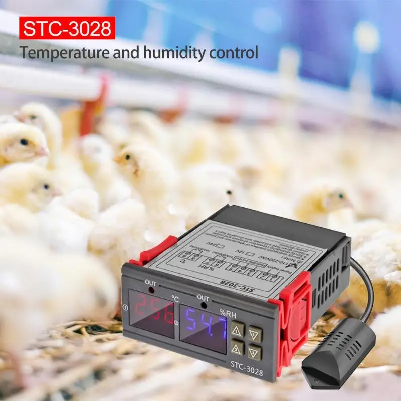 STC 3028 Интеллектуальный Термометр гигрометр инкубатор термостат гигростат