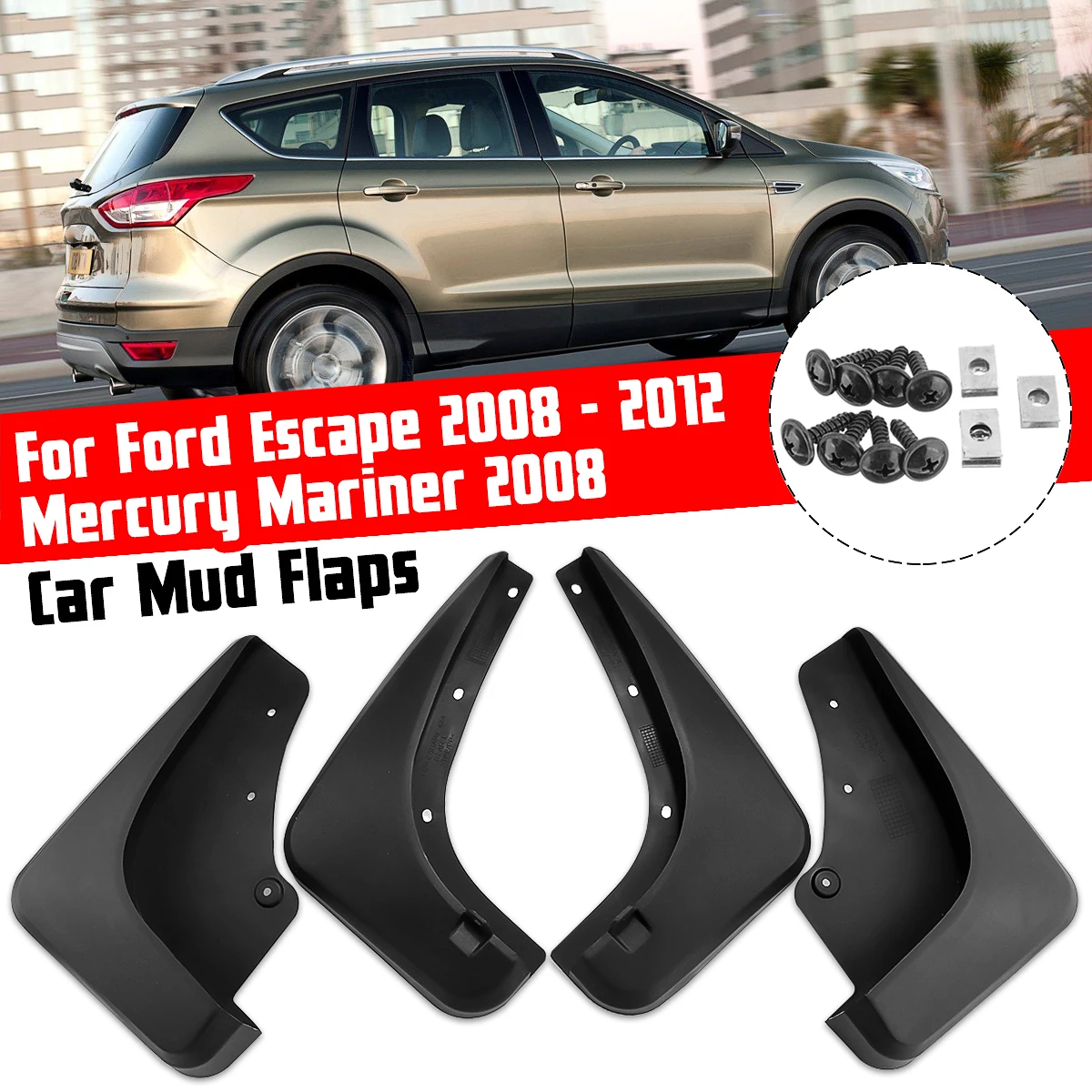 Брызговики для автомобиля Брызговики для крыла вспышки для Ford Escape 2008-2012 для Mercury Mariner 2008