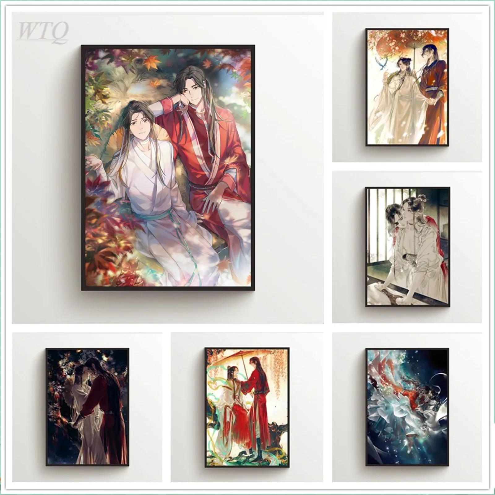 Аниме плакаты Tian Guan Ci Fu Hua Cheng Xie Lian настенный плакат Картина на холсте Настенный