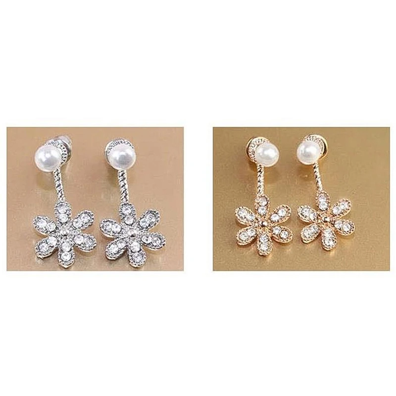 

New Fashion Big White Flower Earrings For Women Gold/Silver Jewelry Bijoux Elegant Gift