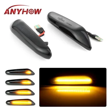

2pcs Led Dynamic Turn Signal Side Marker Light Sequential Blinker Light For BMW E90 E91 E92 E60 E87 E82 E46 x1 X3 Error Free