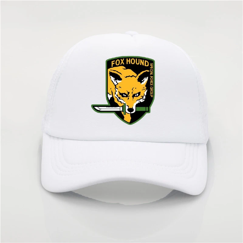 Модная шапка с сеткой MGS с надписью «Fox Hound», бейсбольная кепка с принтом для мужчин wo, мужская летняя трендовая Кепка, новая молодежная Джокер, Солнцезащитная шляпа, пляжный козырек, шляпа