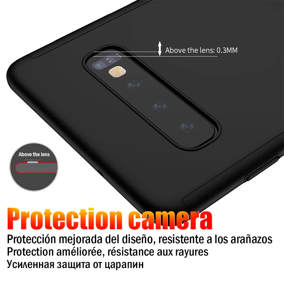 360 противоударный чехол для телефона samsung Galaxy Note 10 Pro 9 8 S10E S10 S9 S8 Plus S7 S6 Edge PC защитный чехол для телефона s