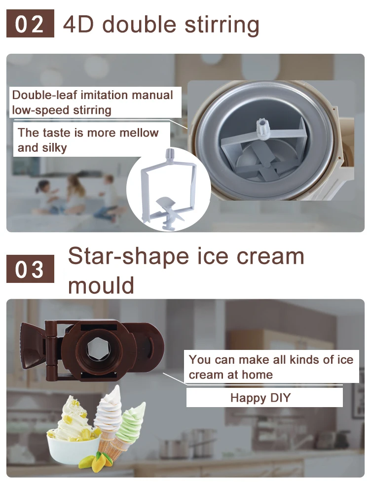 Electric Ice Cream Machine Automatic Chiseza