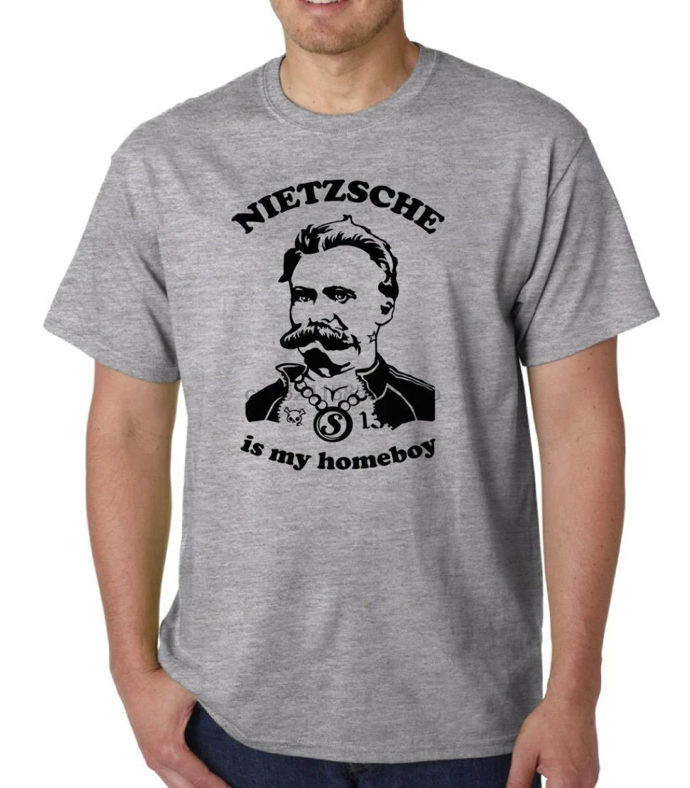 Nietzsche Is My Homeboy футболка философия гик забавная Цитата Платон Freud Marx Модный