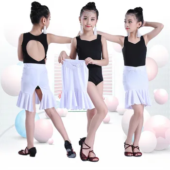 

Slim Latin Dance Costume For Girls Tango Rumba Salsa Ballroom Practice Dancing Wear Samba Cha Cha Training Clothes 2 Pcs DC4625