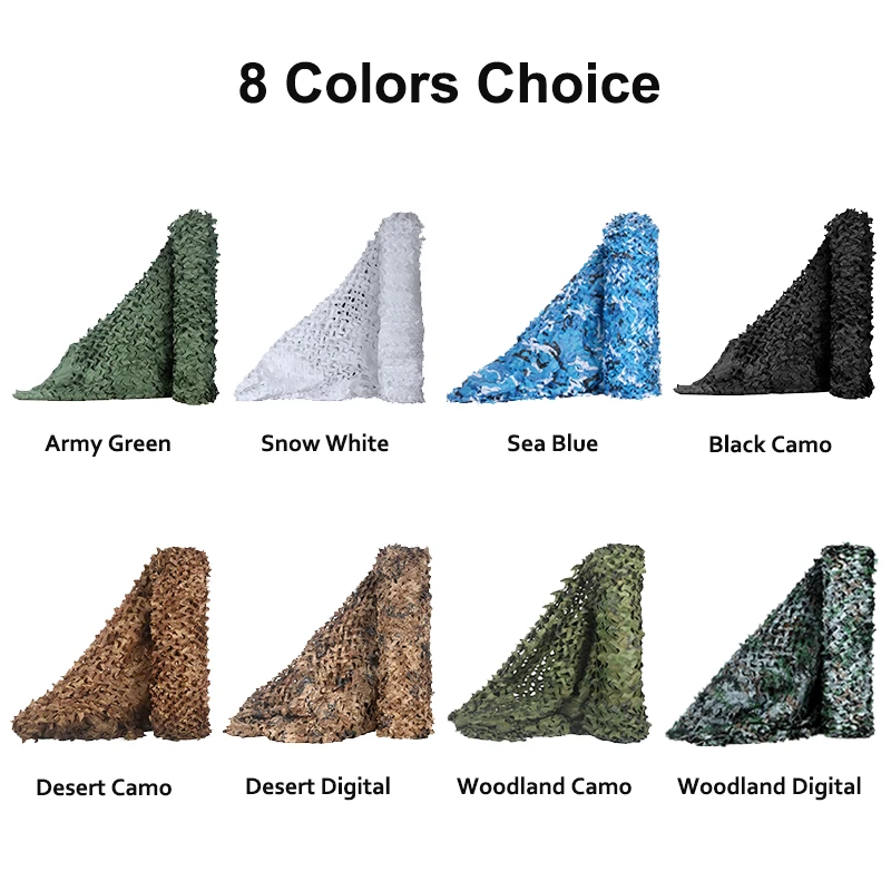 

1.5M Width Army Custom Camouflage Net Sun Shelter 100% Polyester Oxford Anti UV Camo Netting Beach Party Tourist Car Cover Tents