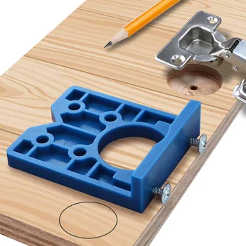 

35mm Hinge Drilling Jig Concealed Guide Hinge Hole Drilling Guide Locator Woodworking Hole Opener Door Cabinet Accessories Tool