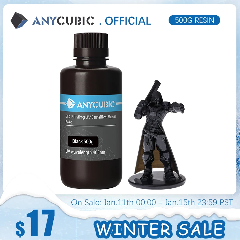 ANYCUBIC 500 г/1 кг жидкая Фотополимерная Смола 405nm УФ смола для ЖК дисплей 3D принтеры