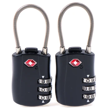 

2ps Portable Mini Lock Padlock Outdoor Travel Luggage Zipper Backpack Handbag Safe Alloy Anti-theft Combination Code Number Lock