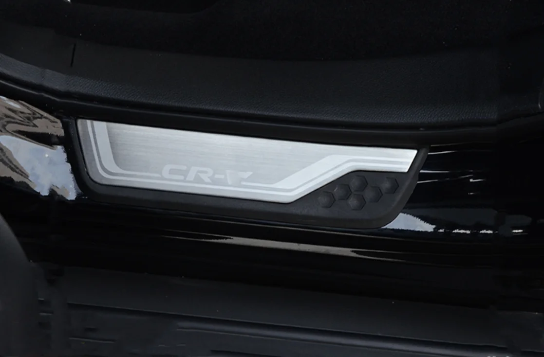 Для Honda CRV CR-V Внешняя защита порога двери Добро пожаловать педали Накладка защита накладки отделка 4 шт. Стайлинг автомобиля