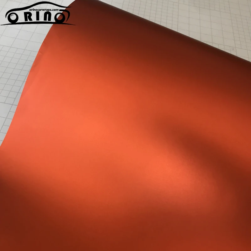Orange Metallic Chrome Vinyl Film Wrap-4