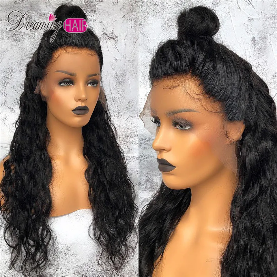 

Water Wave Wig Lace Front Human Hair Wig Remy Brazilian Deep Part 13X6 Lace Front Wig Pre Plucked With Baby Hair Black Women