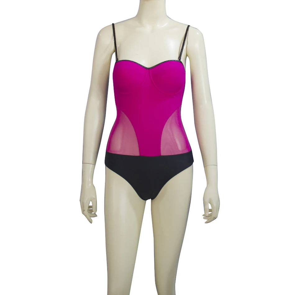 2020 New Plus Size Swimwear One Piece Swimsuit Women Patchwork Slimming Retro Bathing Suits Female Large Swim Wear