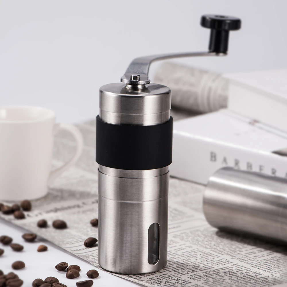 Mini Manual Ceramic Coffee Grinder Stainless Steel Adjustable Coffee Mill with Storage Rubber Loop Easy Cleaning Mini Manual Ceramic Coffee Grinder Stainless Steel Adjustable Coffee Mill with Storage Rubber Loop Easy Cleaning