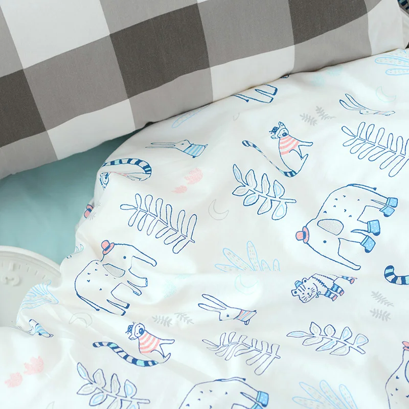 Пол метра мультфильм животных печати хлопок постельные принадлежности ткань для постельных принадлежностей наволочка простыня из четырех частей рукав T1114