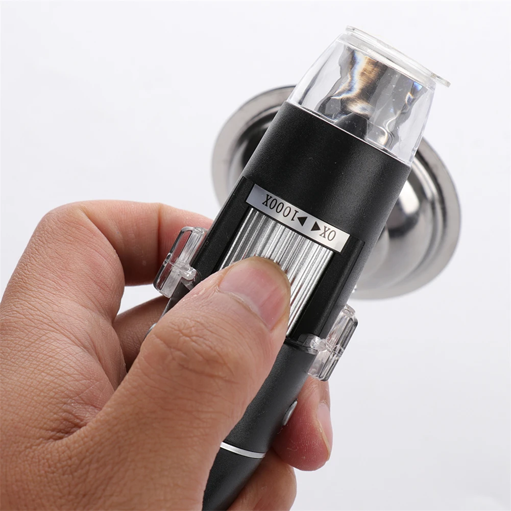 Портативный 0-1000X Цифровой Микроскоп USB интерфейс Электронные Микроскопы с 8 светодиодами с кронштейном