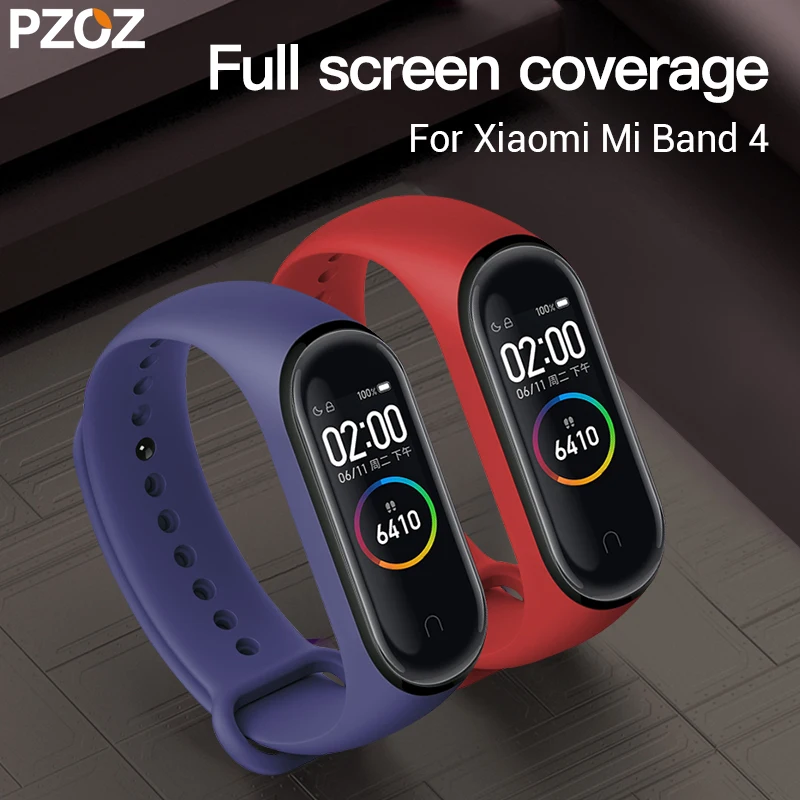 PZOZ 3 шт. Гидрогелевая пленка для Xiaomi Mi Band 4 3 2 Смарт-браслет полноэкранная защитная пленка не Закаленное стекло Защитная пленка