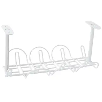 

Free of Punch Storage Rack Hanging Basket Office Desk Shelf Simple Storage Shelf (with 2pcs Traceless Glue, 4pcs Screws,1 Layer)