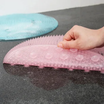 

Wholesale Silicone Lazy People Artifact Bathroom Mat with Suction Cup Non-Slip Bathroom Mat Exfoliating Mat for Feet and Body JY