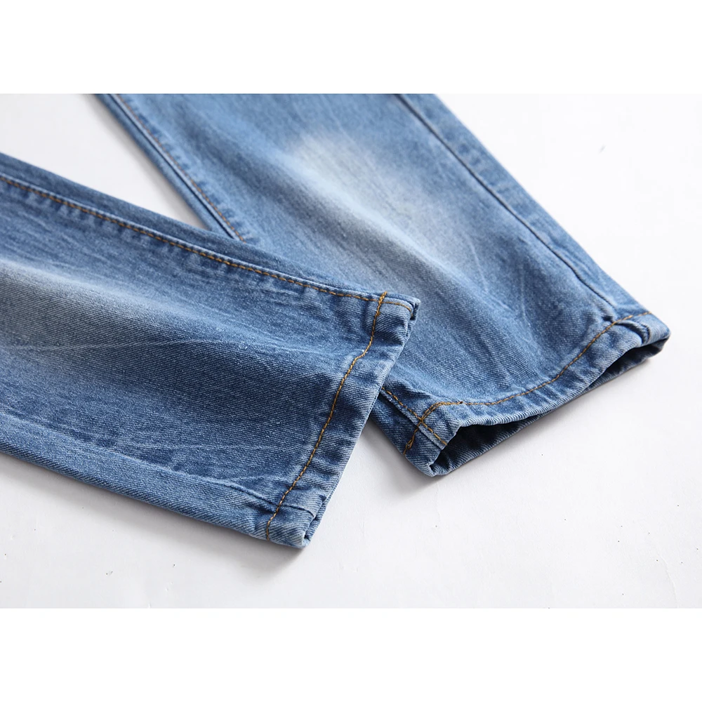 New Fashion Ripped Jeans Men Casual skinny Straight Elasticity pants Man Cowboys Demin Pants Plus Size Classic Jeans Men
