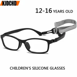 New Children Silicone Glasses Frame TR90 Prescription Eyeglasses Flexible Kids Optical Glasses Used For 12-16 Years Old