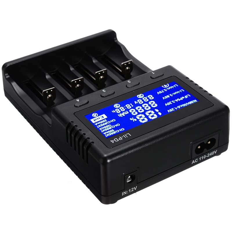 Многофункциональное 4 снимка Lii-PD4 ЖК-зарядное устройство для AA AAA SC C NiMH Cd 18490 18350 17670 17500 Li-Ion IMR