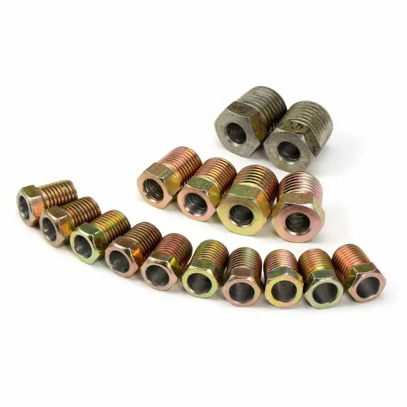 

25ft 1/4 OD Steel Zinc Copper Nickel Brake Pipe Tube W/ Fittings 7.6 Meter