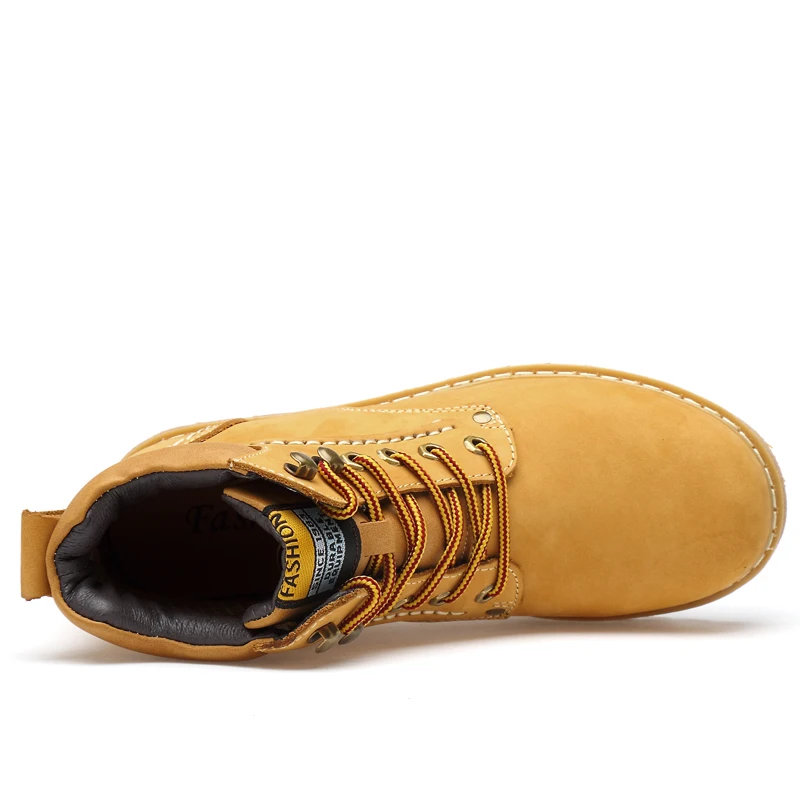 Мужские рабочие ботинки с высоким берцем оксфорды на нескользящей подошве