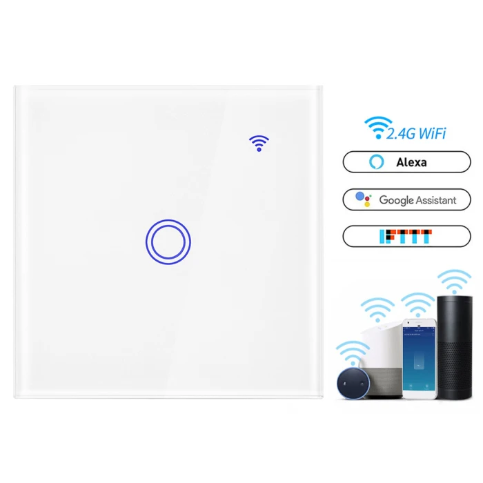 Современный переключатель света Wi-Fi настенный Голосовое управление Совместимо с Alexa Google Assistant LHB99