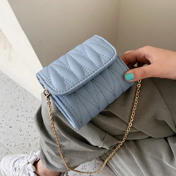 

New Quality PU Leather Embroidery Small Bag Handbags 2020 Summer Shoulder BagMini Chain Small bags crossbody bags for women