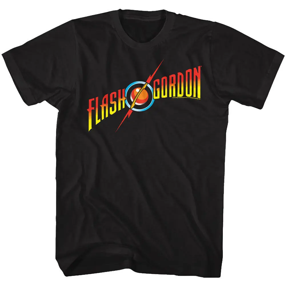 Футболка Flash Gordon для мужчин и женщин Мужская черная футболка с логотипом топы