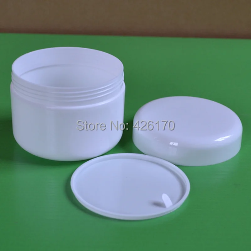 

250g White Plastic Cosmetic Jar Empty Lotion Container Refillable Jar Eyecream Box High End Jars Freeshipping Wholesale 20pcs