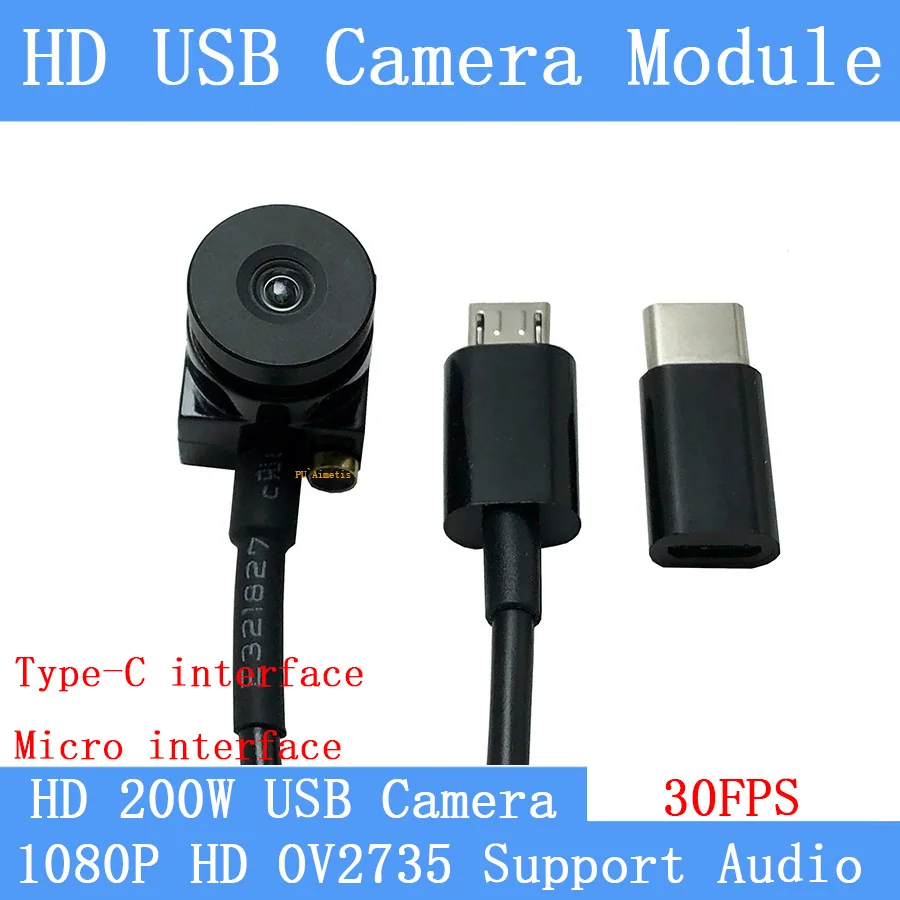 2MP нулевое искажение 90 ° Type-c Android интерфейс камеры 1080P Full Hd MJPEG 30FPS высокоскоростной