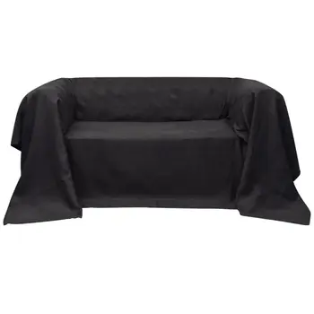 

Micro suede sofa bedspread blanket charcoal gray 140x210 cm