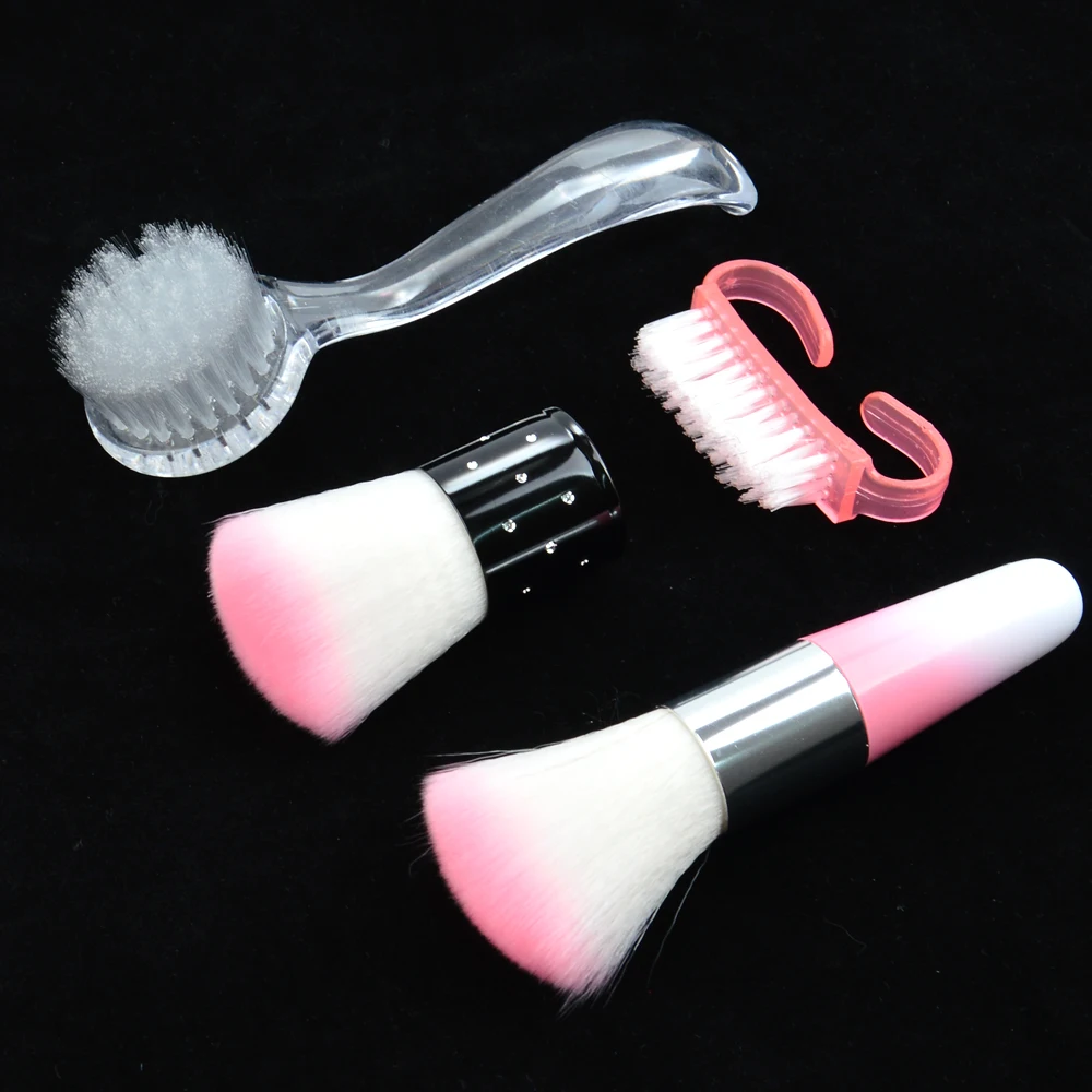Nail Brush Cleaning Remove Dust Powder Plastic Cleaner for Acrylic UV Gel Nails Art Manicure